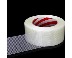 Glasvezeltape, 50 m x 5 cm, zeer sterk, hittebestendig (260 °C), voor industrie, bouw en auto-reparatie, waterdicht, uv-gestabiliseerd, 1 rol