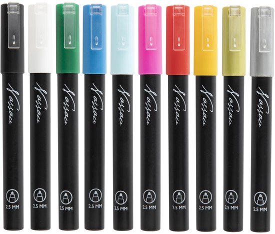 Nassau Fine Art Set à peinture acrylique – Qualité professionnelle – Polyvalent et durable – Pour Artistes, Hobby et DIY – Fermeture magnétique