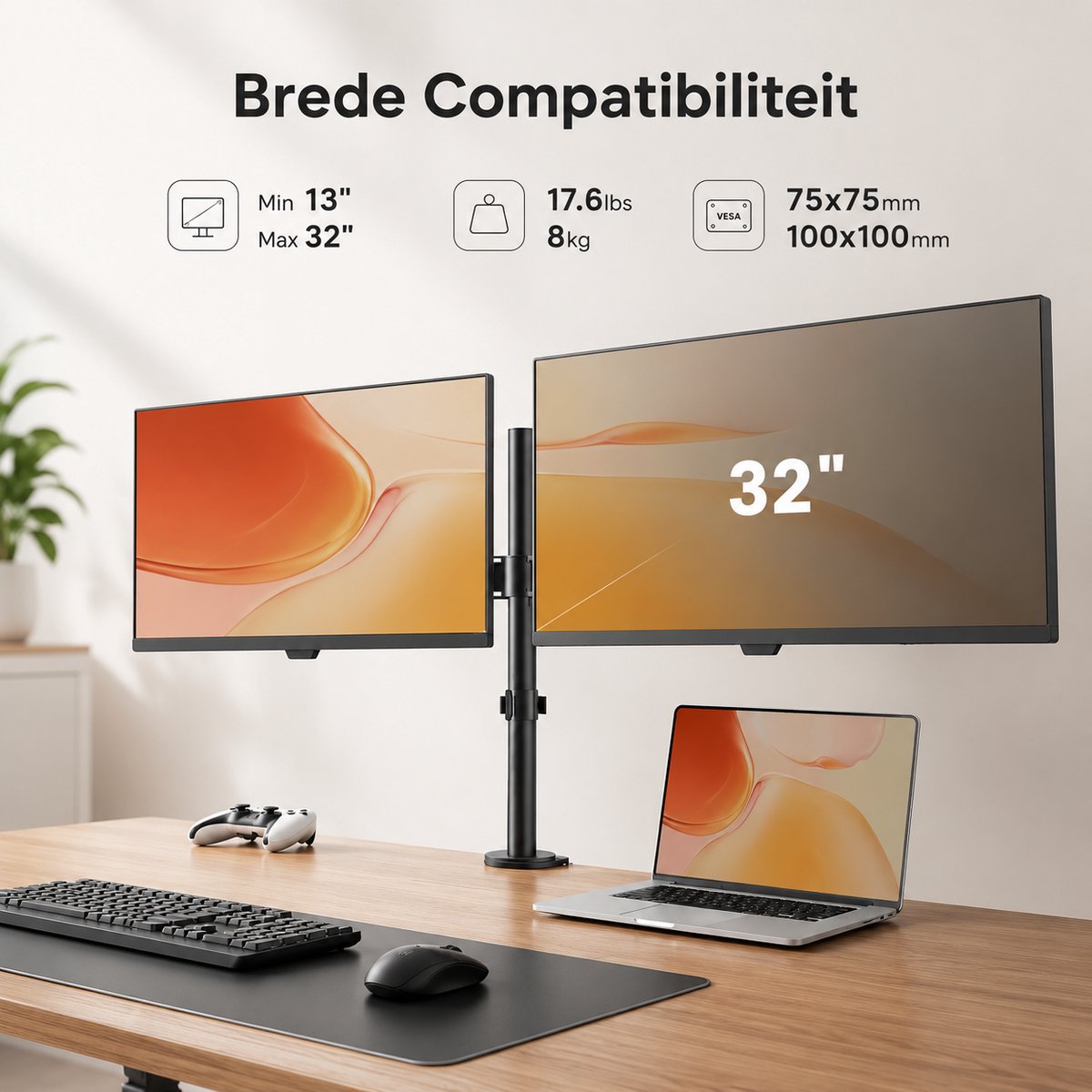 Sounix Dubbele Monitorarm