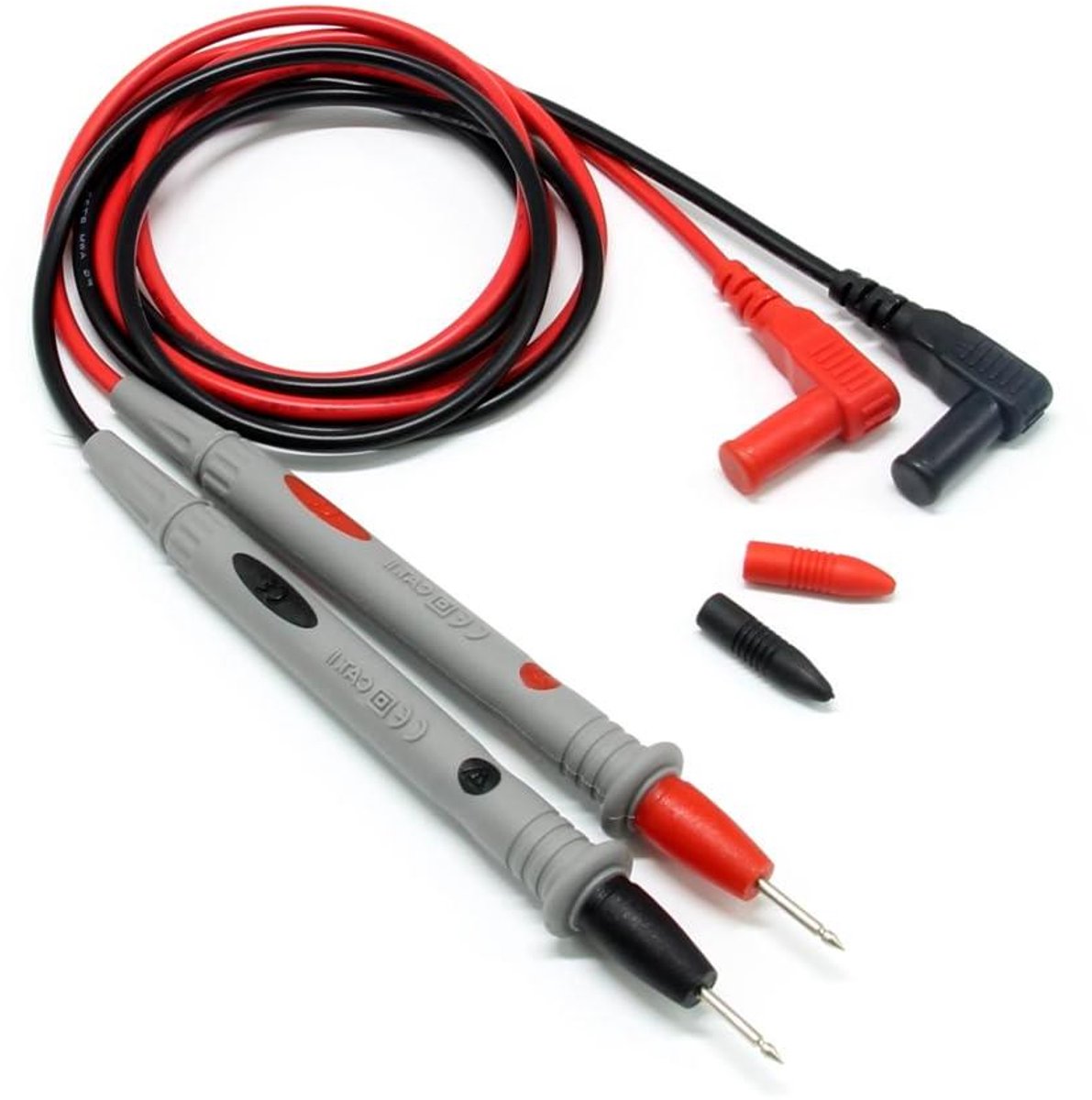 Multimeter Meetkabels - Testkabels Elektricien - Elektrisch Testen - Onbreekbare Handgreep - 90 cm - Zwart