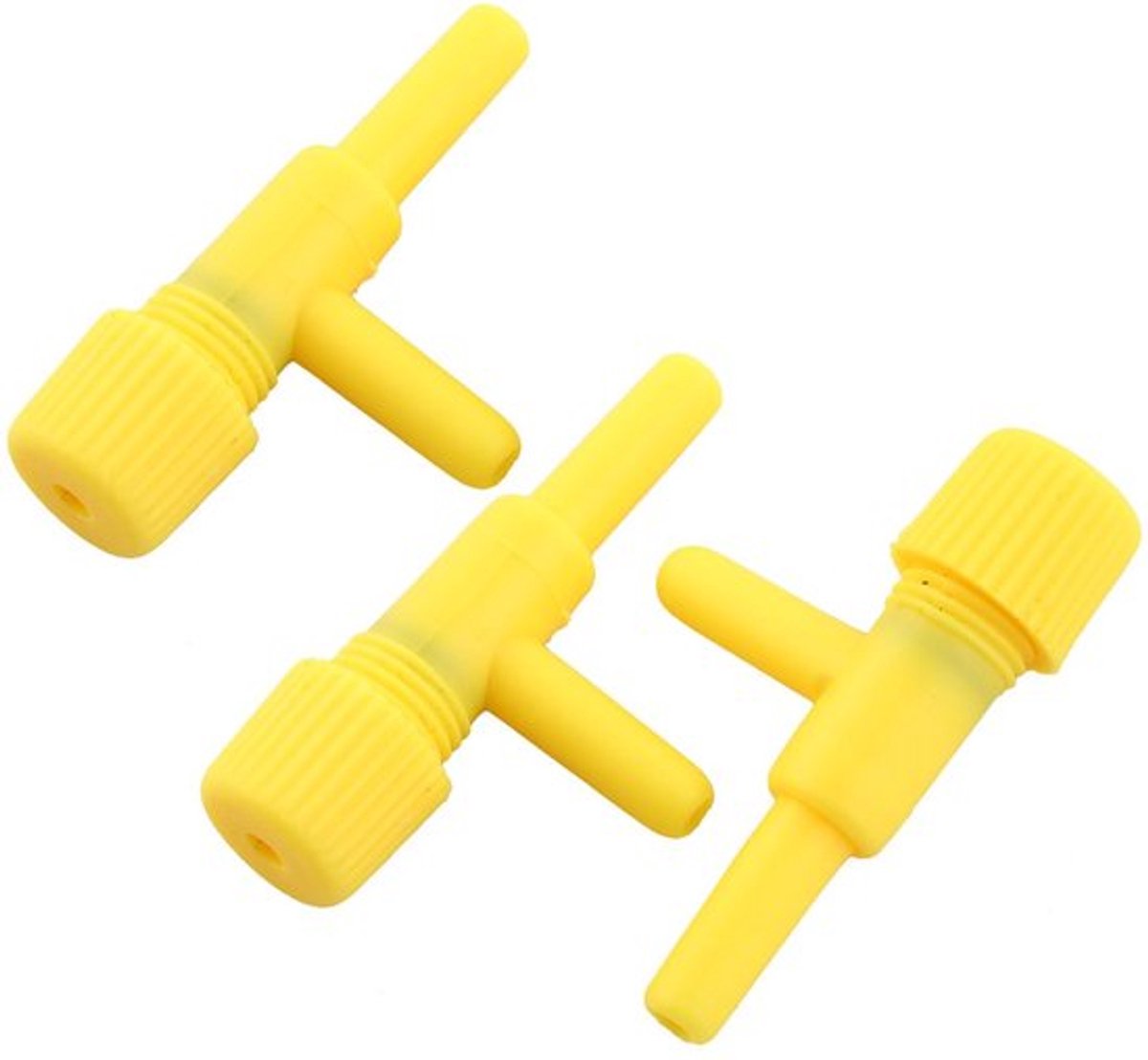 3Pcs Aquarium Luchtklep - Geel - 5mm Aansluiting