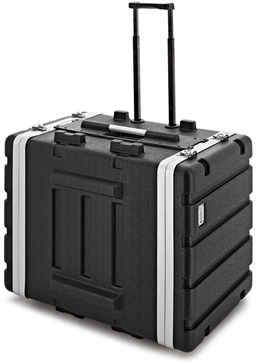 Trojan Pro 8U ABS Wheeled Rack Case