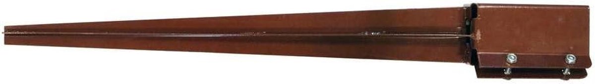 Paalanker - Buispaalhouder - Hekken Plaatsen - Schroefbevestiging - 75 x 600mm - Rood