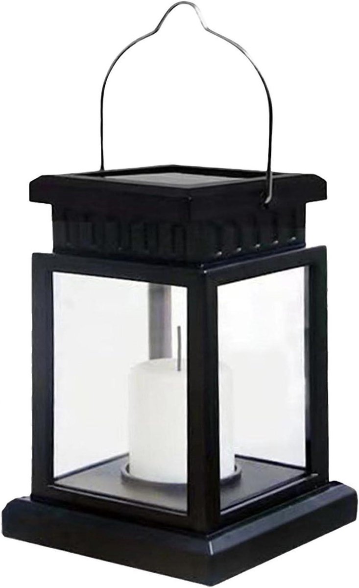 Buitenlantaarn op zonne-energie - Hangende buitenlamp Tuinlamp - Terras decoreren - Kaarsl