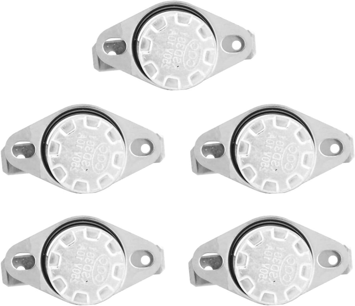 Set van 5 Temperatuurschakelaars Normaal Open 40°C tot 150°C 250V 10A