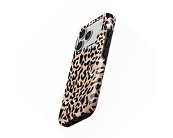Burga, Hoesje geschikt voor iPhone 17 Pro Max - Tough Series MagSafe Pure Instinct Luipaard Patroon, Zwart / Bruin