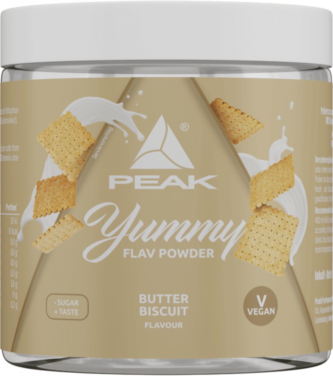 Peak Yummy Flav Powder (100g) Butter Biscuit - Functionele voeding - Smaakstoffen/zoetstoffen