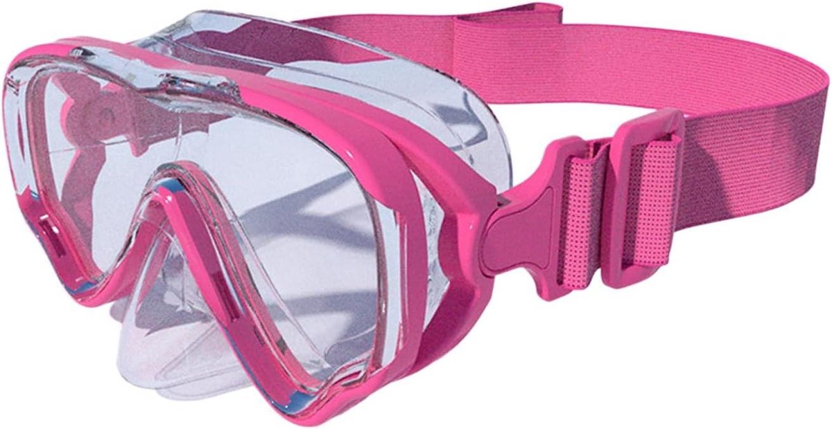 Kinder Duikbril - Snorkelbril Zwembril - Watersporten - Lekvrij Ontwerp - 15.5 x 8.5 cm - Transparant Rose Rood