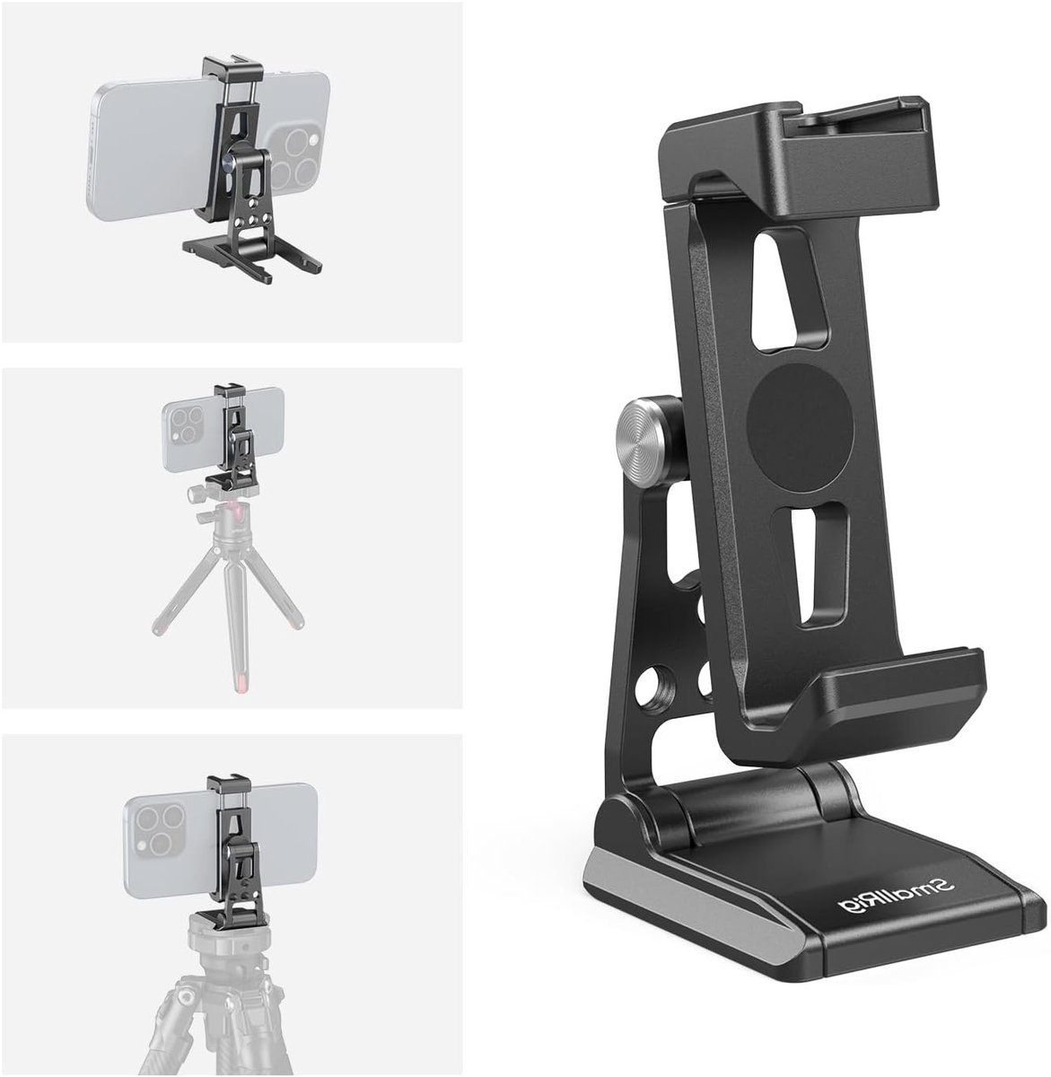 Metalen Telefoonhouder met Snelle Ontgrendeling voor Arca-Swiss Statief, Geschikt voor Smartphone en Stabilizers zoals DJI RS 3 Mini, Ideaal voor Fotografie en Videoproductie