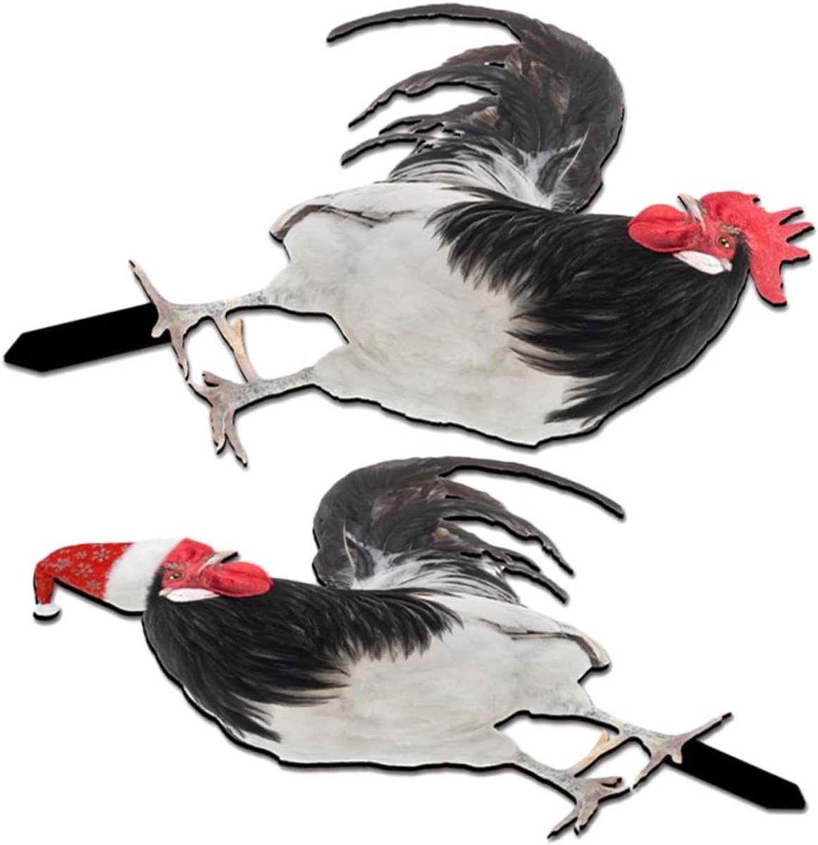 Decoratieve Kip Stake - Tuin Decoratie Kip - Tuin Aankleden - Dubbelzijdig Ontwerp - 30 cm Hoog - Gekleurd