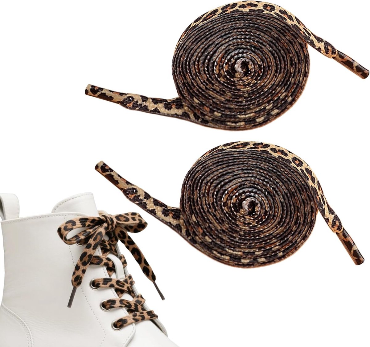 Leopard Patroon Veters voor Sneakers - Scheurvaste Vervangingsveters voor Dames en Heren - Ideaal voor Sport- en Hardloopschoenen