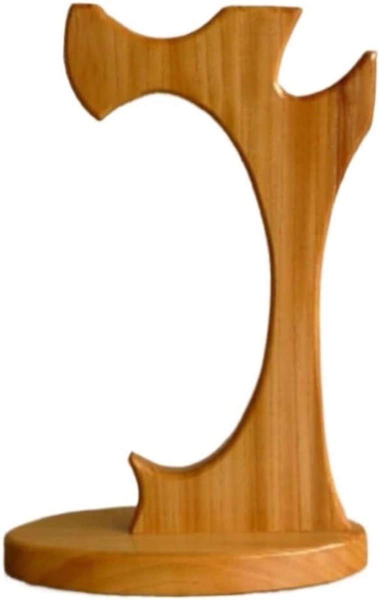 Houten Koptelefoonstandaard - Hoofdtelefoonhouder Display - Bureau Organisatie - Ruimtebesparend Ontwerp - 26 cm Hoog - Bruin