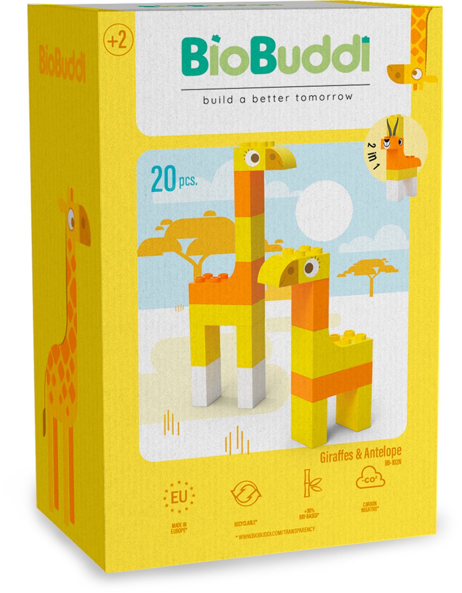 Giraffe en Antilope bouwblokken