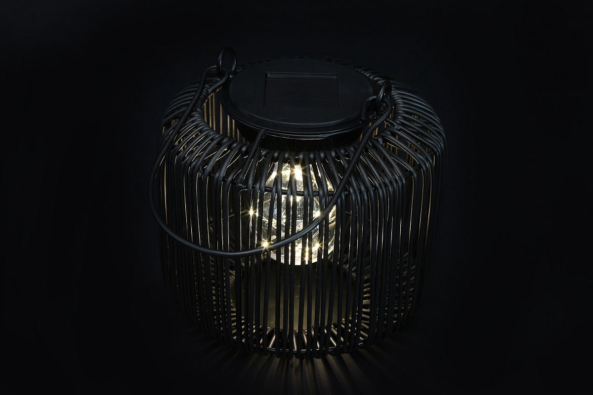 Countryfield hanglamp solar LED zwart tuinverlichting 9x15x16cm.