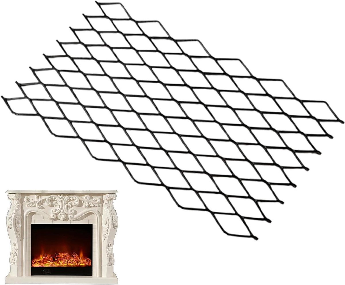 Open haard rooster - Brandrooster Houthouder - Warmte Creëren - Geoptimaliseerde Luchtstroom - 118 x 75 inch - Zwart