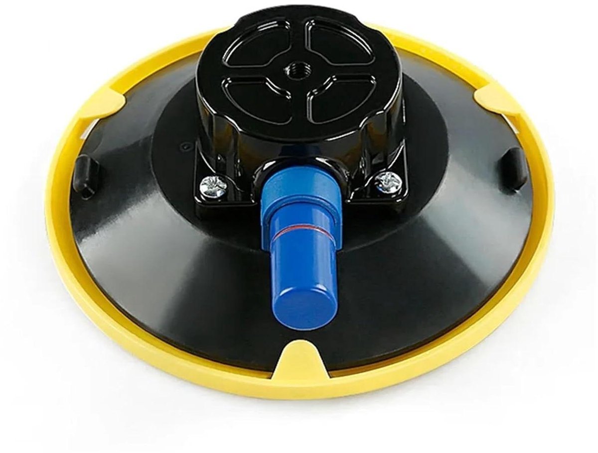 Vacuüm Zuignap - Glaszuiger Autozuiger - Stabiel Tillen - Naadloze Naadzetter - 6 Inch - Geel