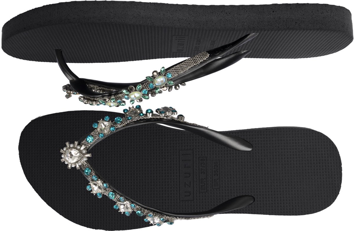Uzurii | Teenslippers | Dames | Zwart | Maat 39/40