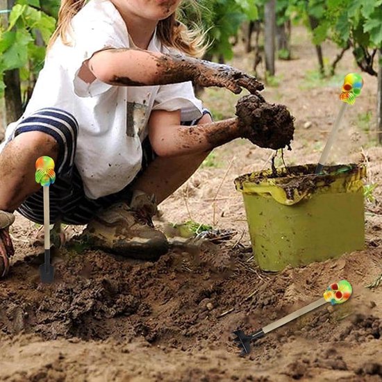 Tuinschep Set - Sappige Harken - Planten Verpotten - Duurzaam IJzer - 3 Delig - A — afbeelding 4
