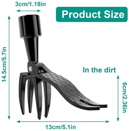 Allecto - Stand Up Weed Puller - Onkruidplukker - Draagbaar en lichtgewicht - Aluminium - 4-claw onkruidverwijderaar - Geschikt voor tuin en balkon... van Merkloos	 — afbeelding 4