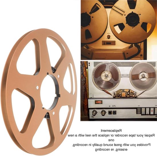 Lege 1/4 10.5 Inch Tape Reel van Aluminium Legering met 6 Windweerstandsgaten voor Geluidsopnames en Audioproductie van Merkloos — afbeelding 4