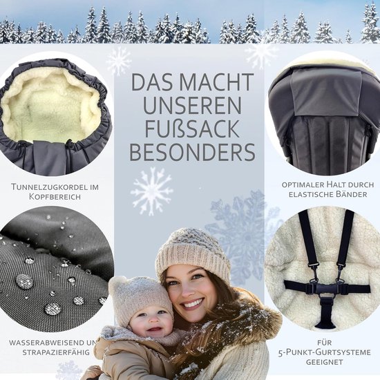 Voetenzak - Kinderwagen zak - Warmte buiten - Verstelbare lengte - 90-110 cm - Oranje — afbeelding 4