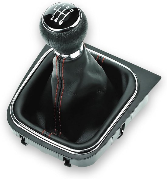 Schakelpook set - Pookknop manchet - Auto interieur - 6 versnellingen achteruit - N.v.t. - Zwart rood — afbeelding 4