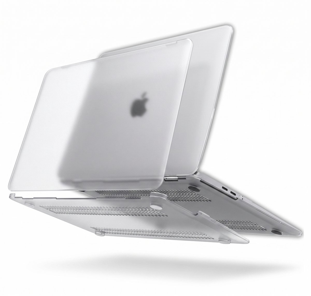 Casemania Hoes Geschikt voor Macbook Neo - Transparant - Matte Hardcase Laptop Cover met Ventilatie Geschikt voor Apple Macbook Neo A3404