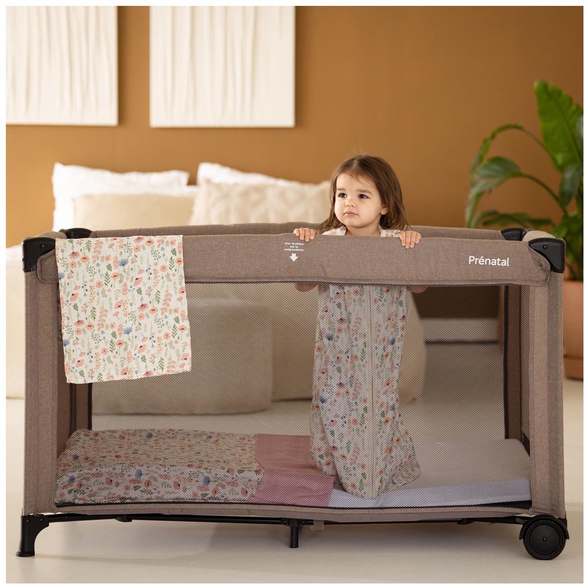 Prénatal campingbed Sinne - Inklapbaar reisbedje - Taupe bruin thumbnail 2