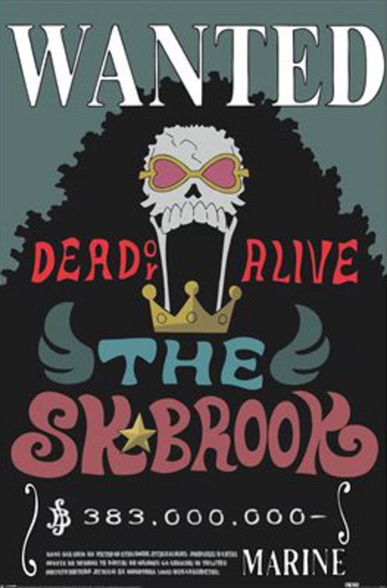 Pyramid Poster One Piece - Wanted Brook 61x91,5cm Divers