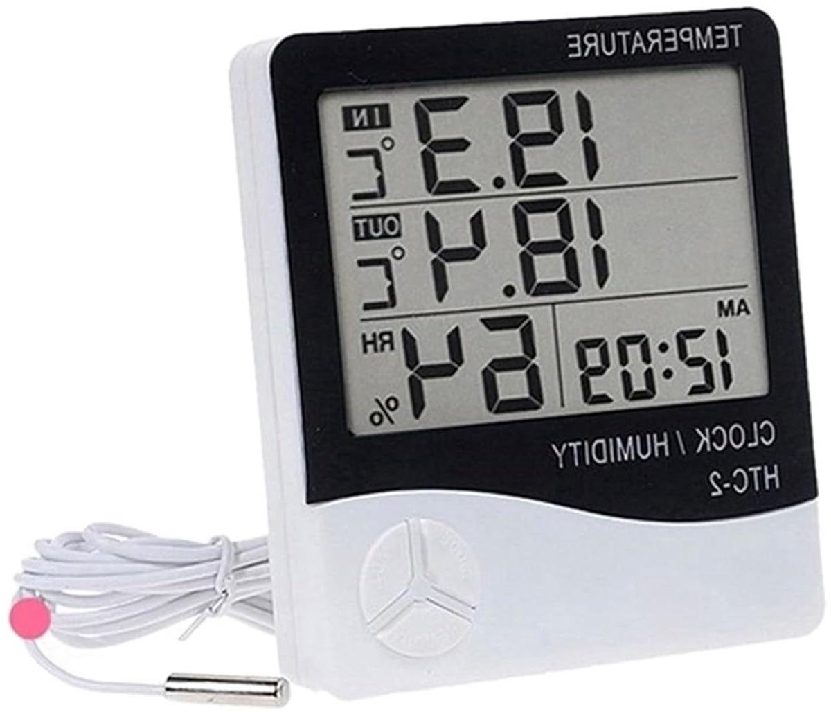Temperatuur Vochtigheid Meter - Hygrometer Thermometer - Binnen Klimaat Meten - LCD Weerstation - Indoor Outdoor - Wit