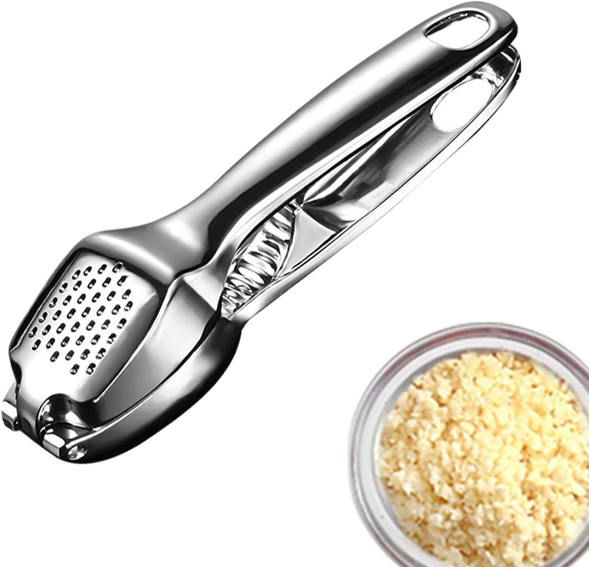 Knoflookpers - Knoflooksnijder - Koken - Eenvoudig Knijpen - 18 x 5 cm - Multicolor