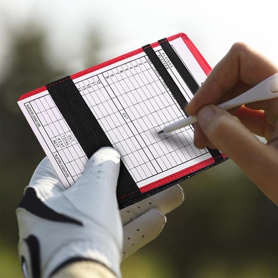 aladdien - Golf Scorekaart - Golf Scoreboek met Krokodillenpatroon - Zwart 18x11cm - Scorekaarthouder - Ideaal voor Golftoernooien en Oefeningen van Aladdien — afbeelding 4