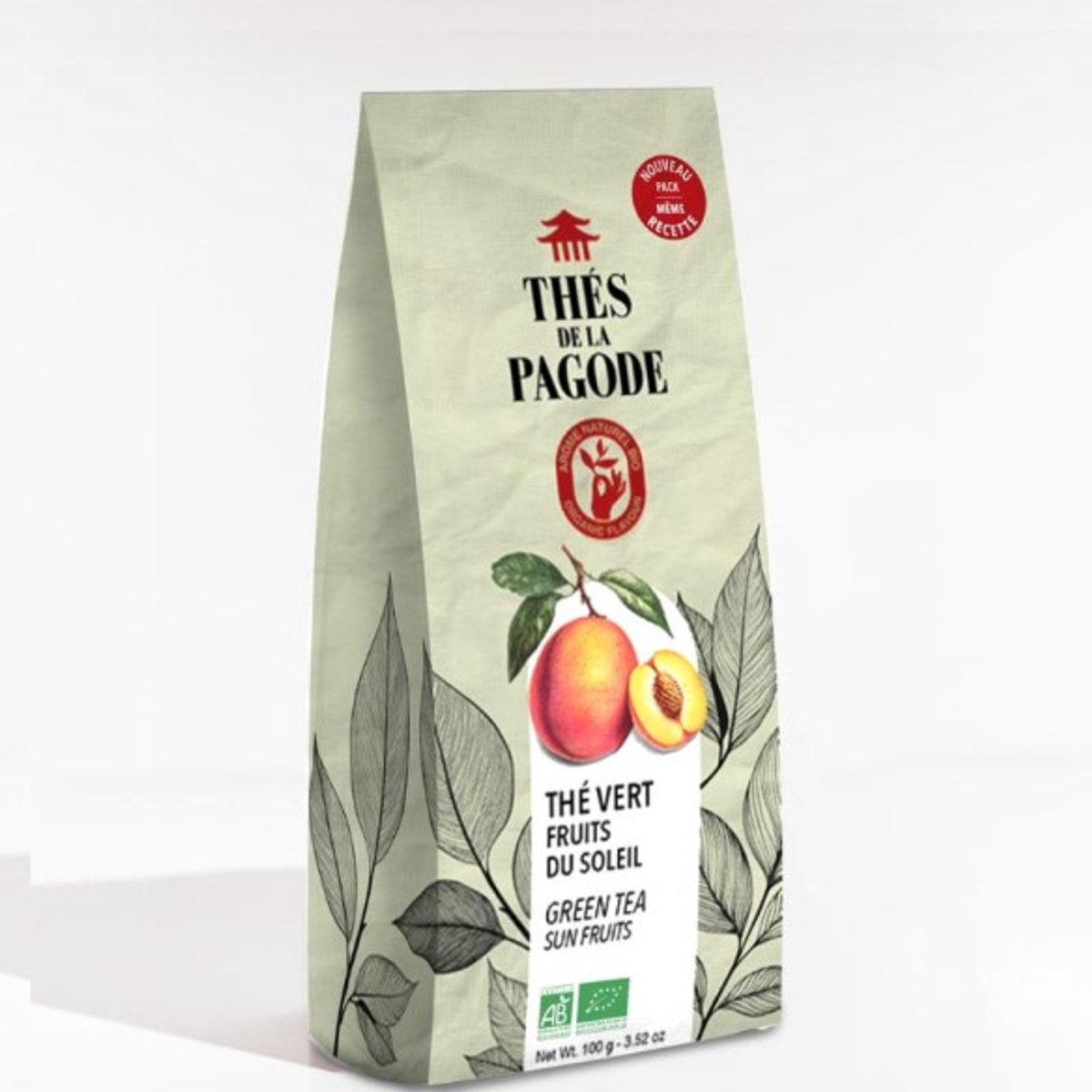 Thés de la Pagode – Groene thee Sun Fruits - Losse Thee - Biologische thee (100 gram)