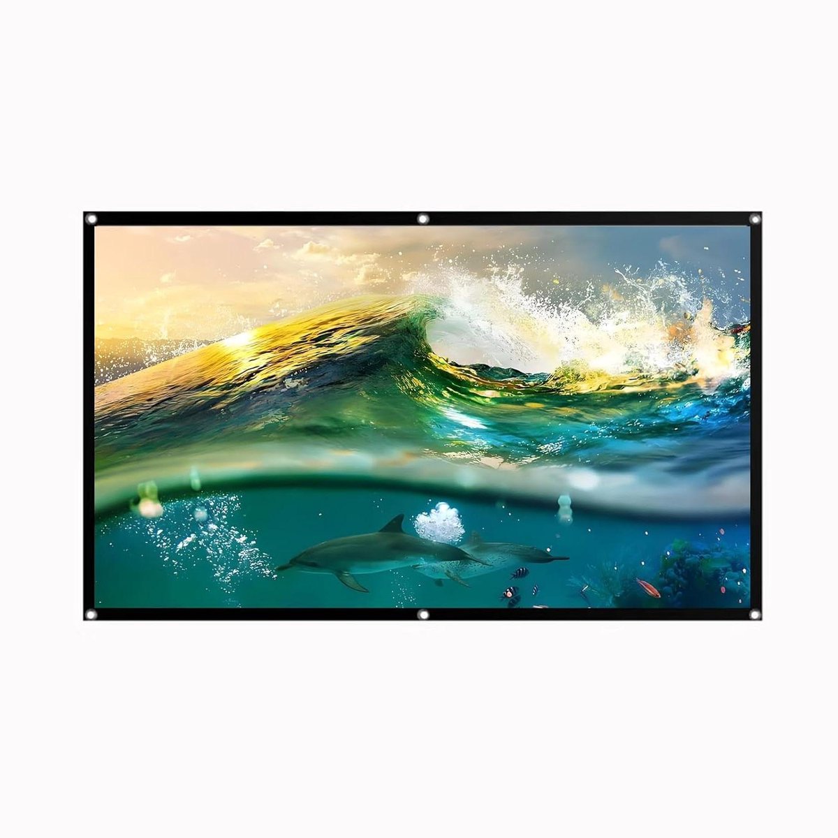 Projectiescherm - Filmscherm Beamer - Buitenfilms Kijken - Opvouwbaar Canvas - 100 inch - Wit
