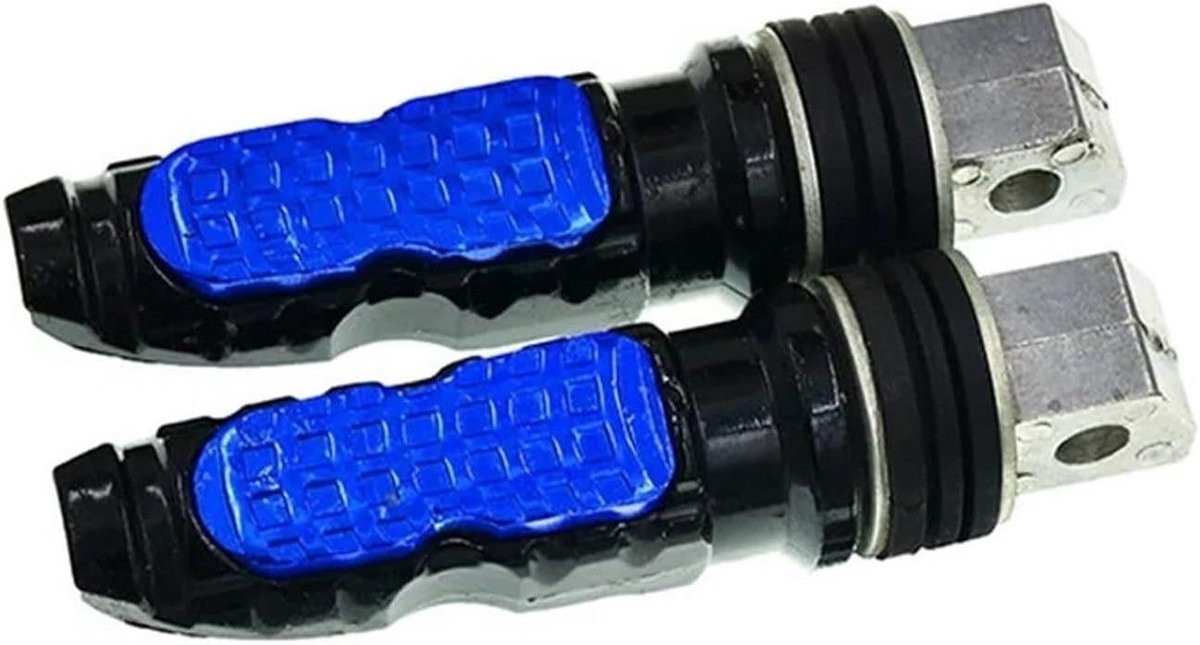 Motorfiets Voetsteunen - Achterpedalen Gevouwen - Comfortabel Rijden - Universele Pasvorm - 123 cm Lengte - Blauw