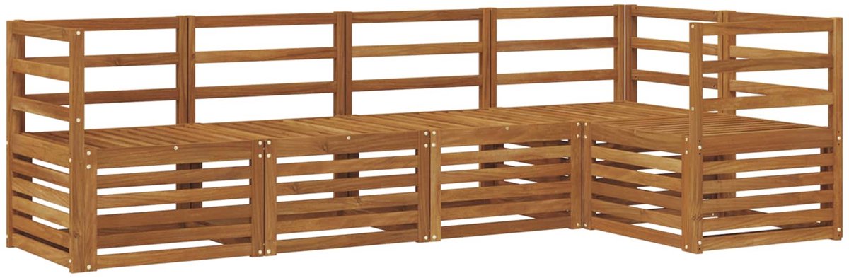 vidaXL Buiten - bank - set - 5 - st - Naturel - Polyester