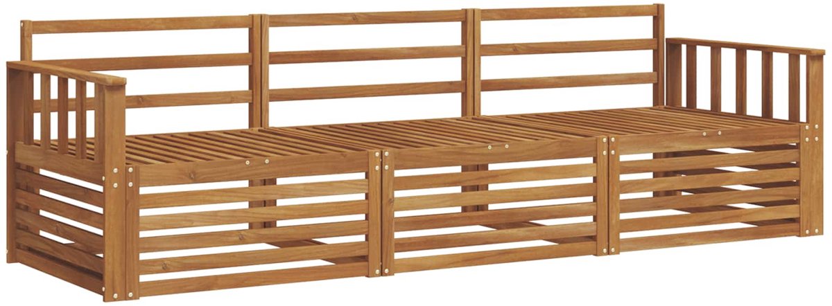 vidaXL Buiten - bank - set - 3 - st - Naturel - Massief - Acacia - Hout