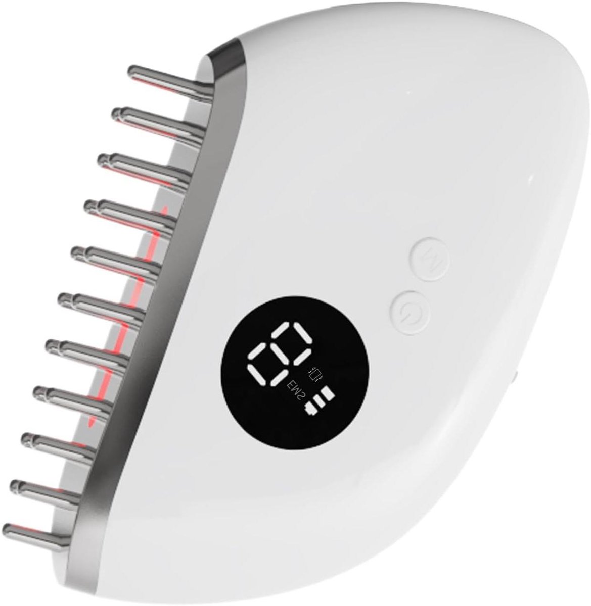 Hoofdhuid Massageapparaat - Verzorgingsborstel Scalp - Stress Verlichten - Roodlicht Technologie - 11 x 3.2 x 2.5 cm - Wit