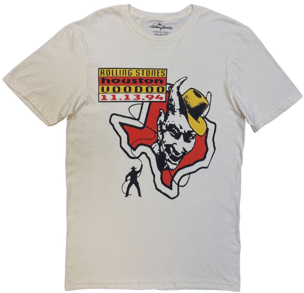 The Rolling Stones - Houston Heren Tshirt - M - Creme