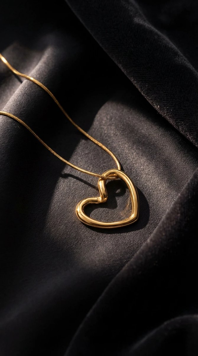 Dorvina 316L Staal Dames Ketting Verkleurt Niet Duurzaam Sieraad Goudkleurig Ketting Hart Model