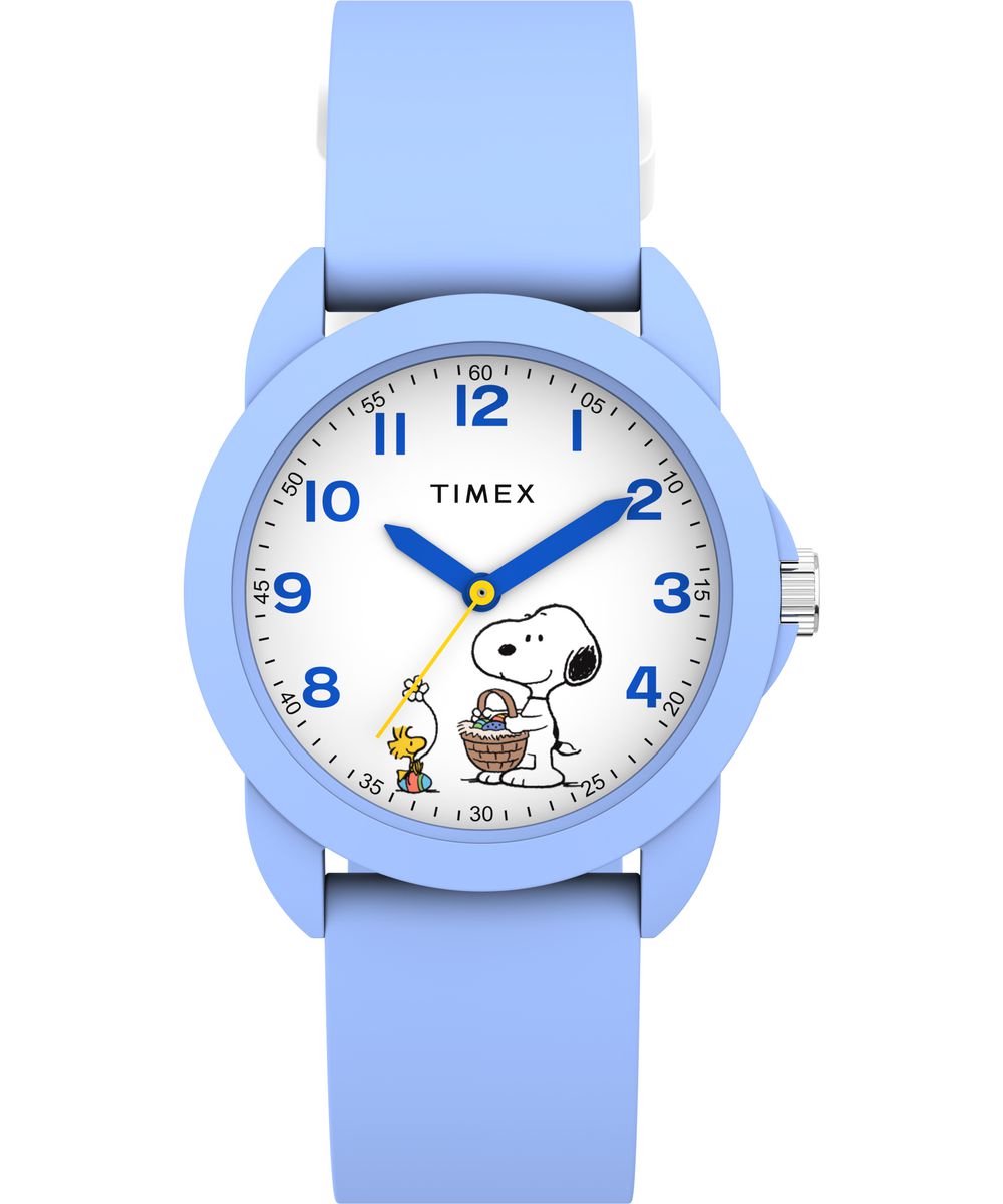 Timex Peanuts Time Teacher TW2Y51100 Horloge - Siliconen - Blauw - Ø 30 mm