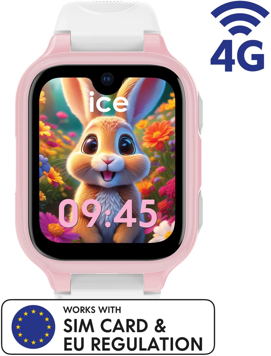 Ice Watch ICE kids 4G 2.0 - Pink 025270 Horloge - Siliconen - Wit - Ø 44 mm