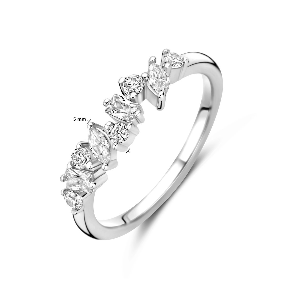 Gerhodineerd Zilver Ring Met Zirkonia 1339136
