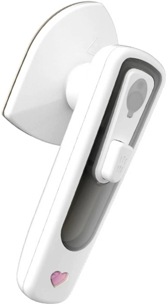 Witte 33W draadloze mini-strijkijzer met lekvrije technologie, draagbaar stoomstrijkijzer, geschikt voor op reis, en met sterilisatiefunctie.