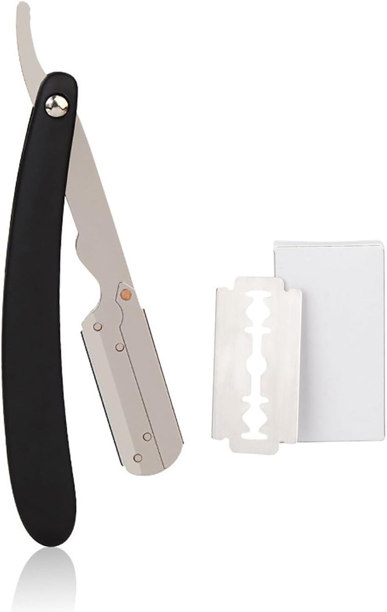 Premium scheerset voor precisie, enkelvoudige scheermes voor een gladde scheerbeurt, roestvrijstalen scheeraccessoires voor thuisgebruik en verzorging