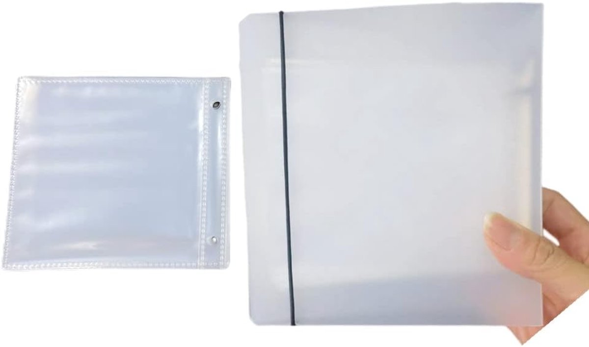 Klein Fotoalbum met 60 Compartimenten, 6 x 6 Inch, Herbruikbare Fotohoezen, Waterdichte Pocket Houder voor Foto's en Naamkaarten, Ideaal voor Portemonneeformaat Foto's en Herinneringen