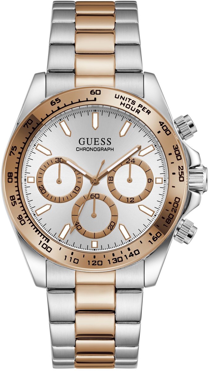 Guess Arthur Quartz Analoog Horloge Tweetoon Kast: 100% Roestvrij Staal | Armband: 100% Roestvrij Staal 42 mm GW1058G1, GW1058G2, GW1058G6, GW1058G7