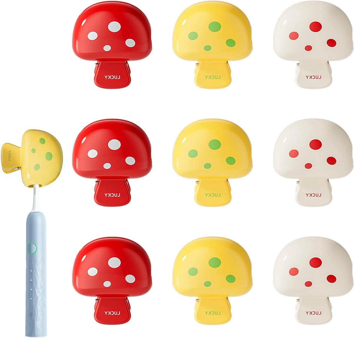 Set van 9 tandenborstelbeschermers, kunststof bescherming voor hygiëne en reizen, perfect voor thuisgebruik