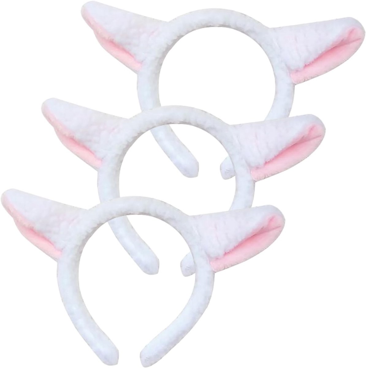 3-delige Pluche Haarbanden met Schapenoren voor Kostuumfeesten, Dierenoren Haarbanden en Accessoires