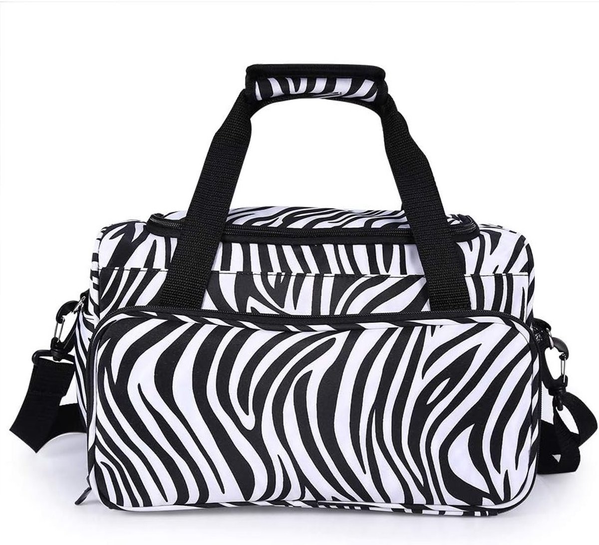 Professionele Haarstyling Tas met Zebra Streep, Ideaal voor Scharen, Kam en Föhn, 35 x 20 x 24cm
